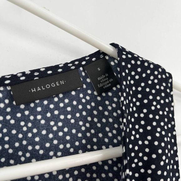 Halogen Black and White Polka Dot Sleeveless Tank Swing A-Line Dress NWT Size S - Picture 2 of 6